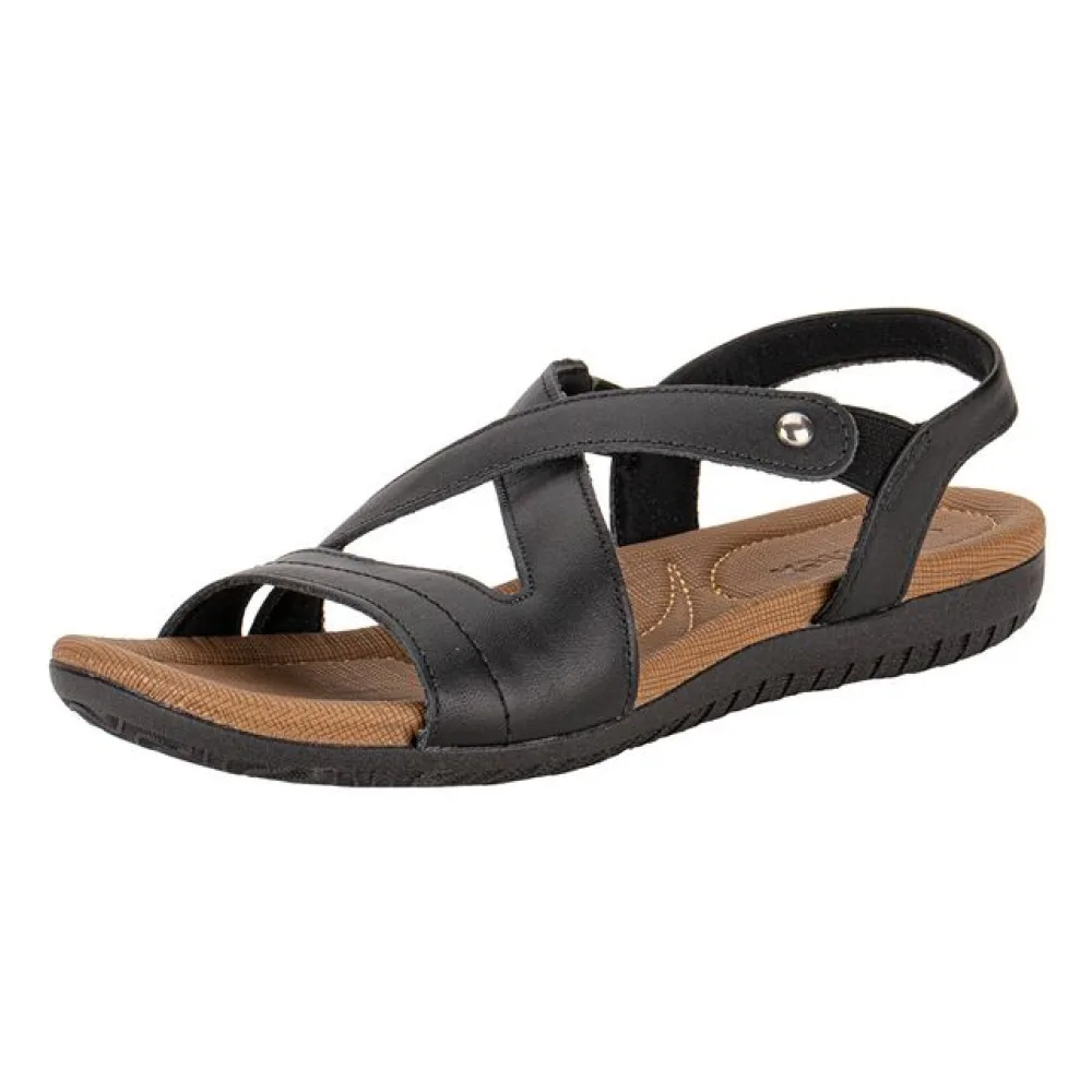 Sandália Feminina Flat Usaflex R1804 PRETO 34