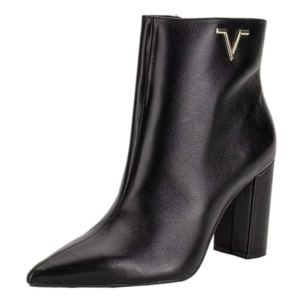 Bota Feminina Cano Baixo Via Marte 063012 PRETO 38