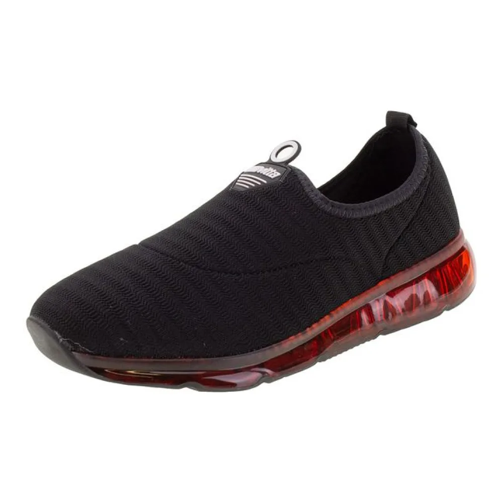 Tênis Feminino Slip On Actvitta - 4215404 PRETO/VERMELHO 35