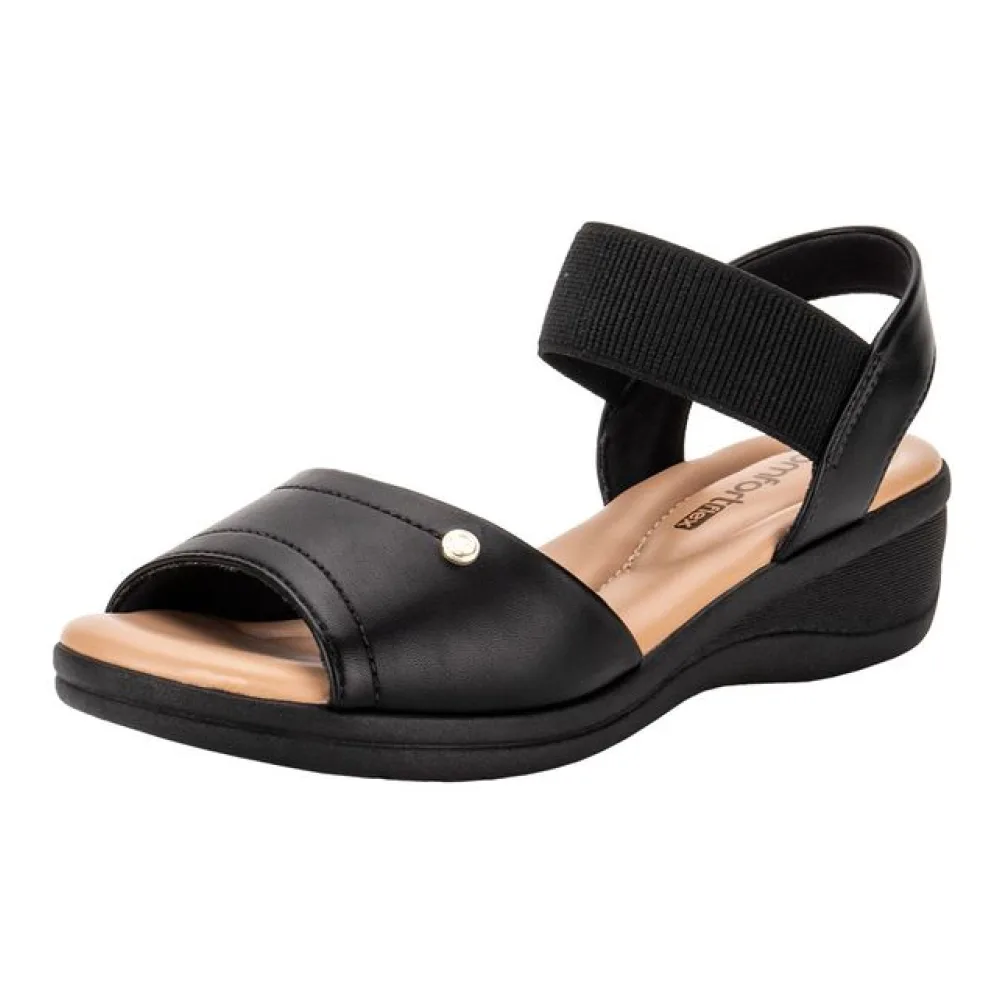 Sandália Feminina Anabela ComfortFlex 2488404 PRETO 38