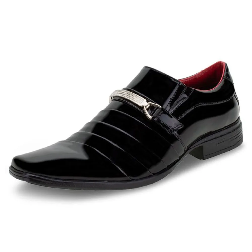 Sapato Masculino Social Bkarellus - 7007 VERNIZ/PRETO 37
