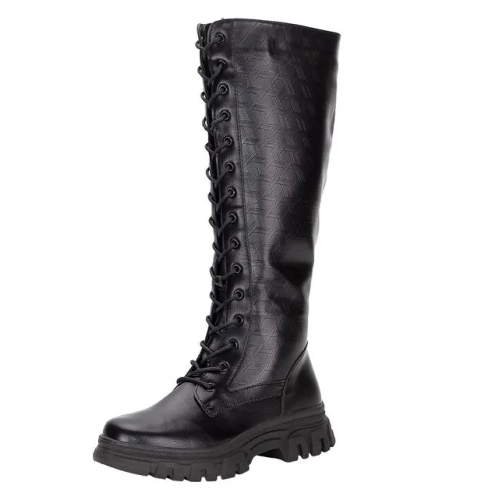 Bota Feminina Cano Alto Mooncity - 72165 PRETO 35