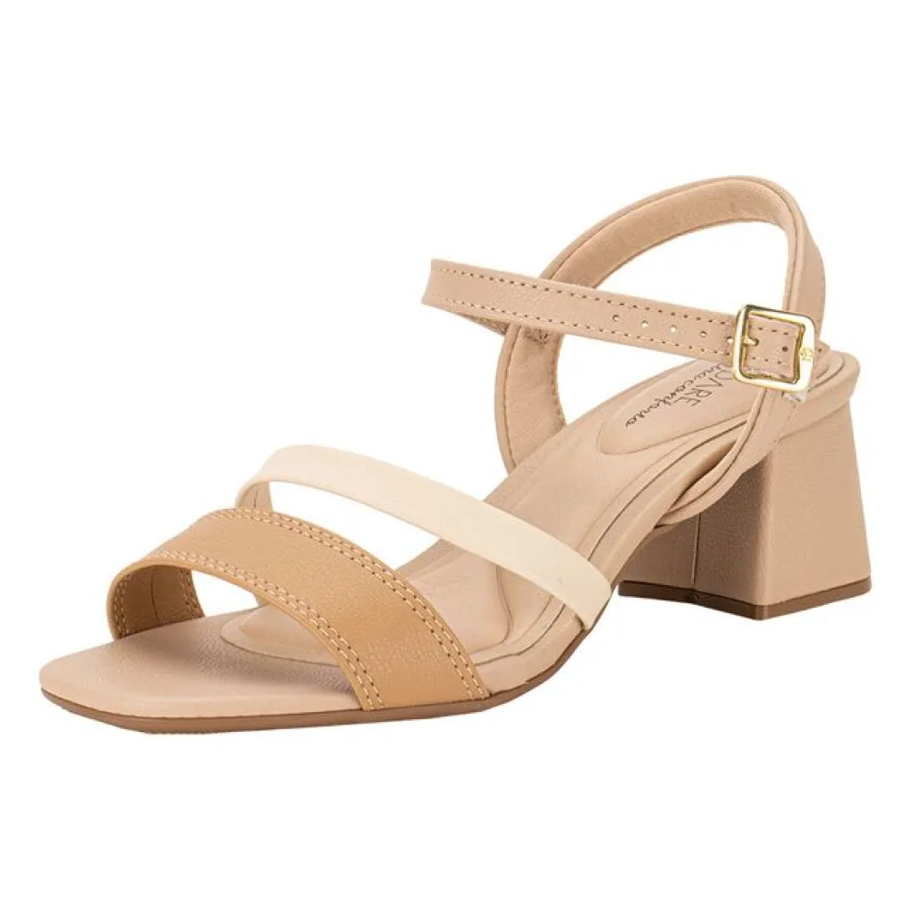 Sandália Feminina Salto Baixo Modare - 7172101 BEGE 01 35