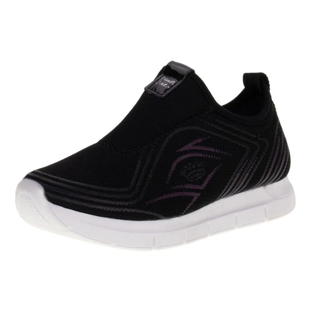 Tênis Infantil Feminino Slip On Pink Cats V4031 PRETO 28