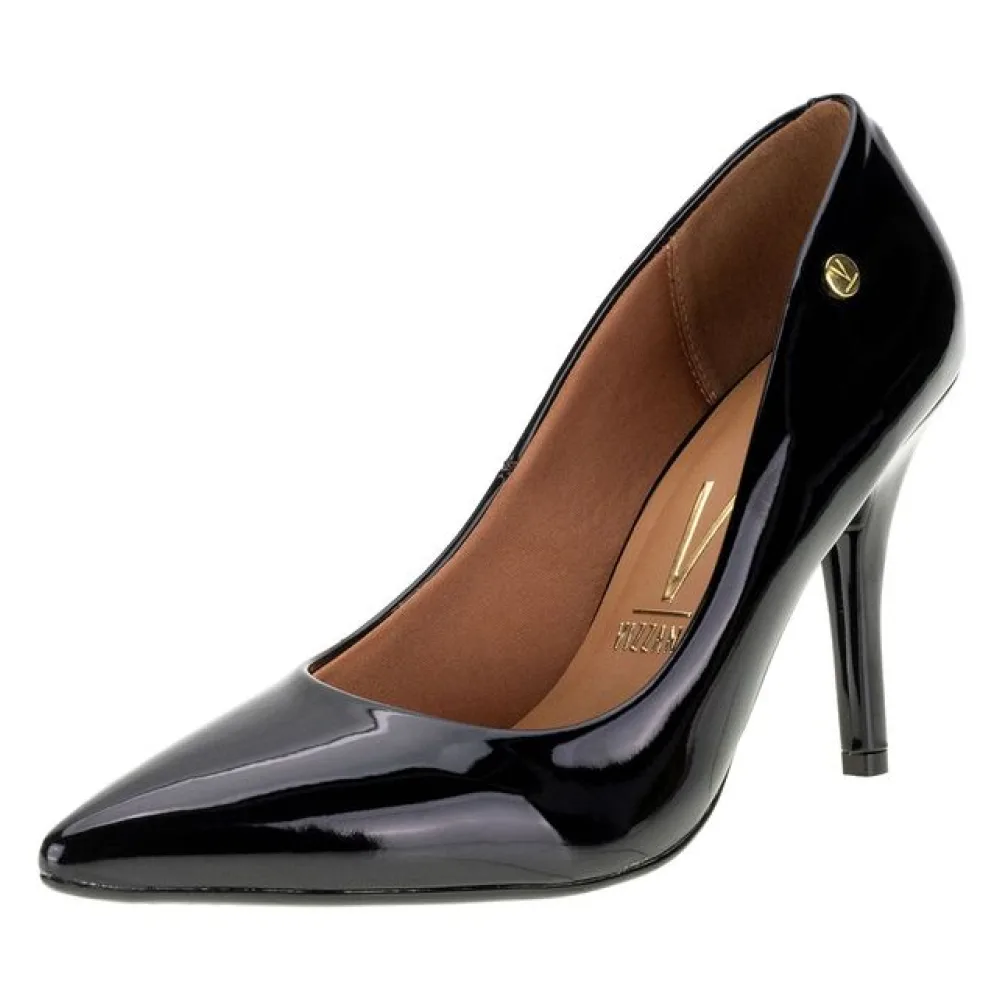 Scarpin Feminino Salto Fino Vizzano 11841101 VERNIZ/PRETO 35