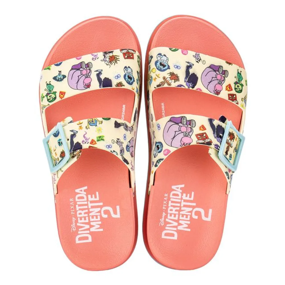 Chinelo Infantil Slide Disney Summer II Grendene Kids 23288 AZUL/ROSA 28