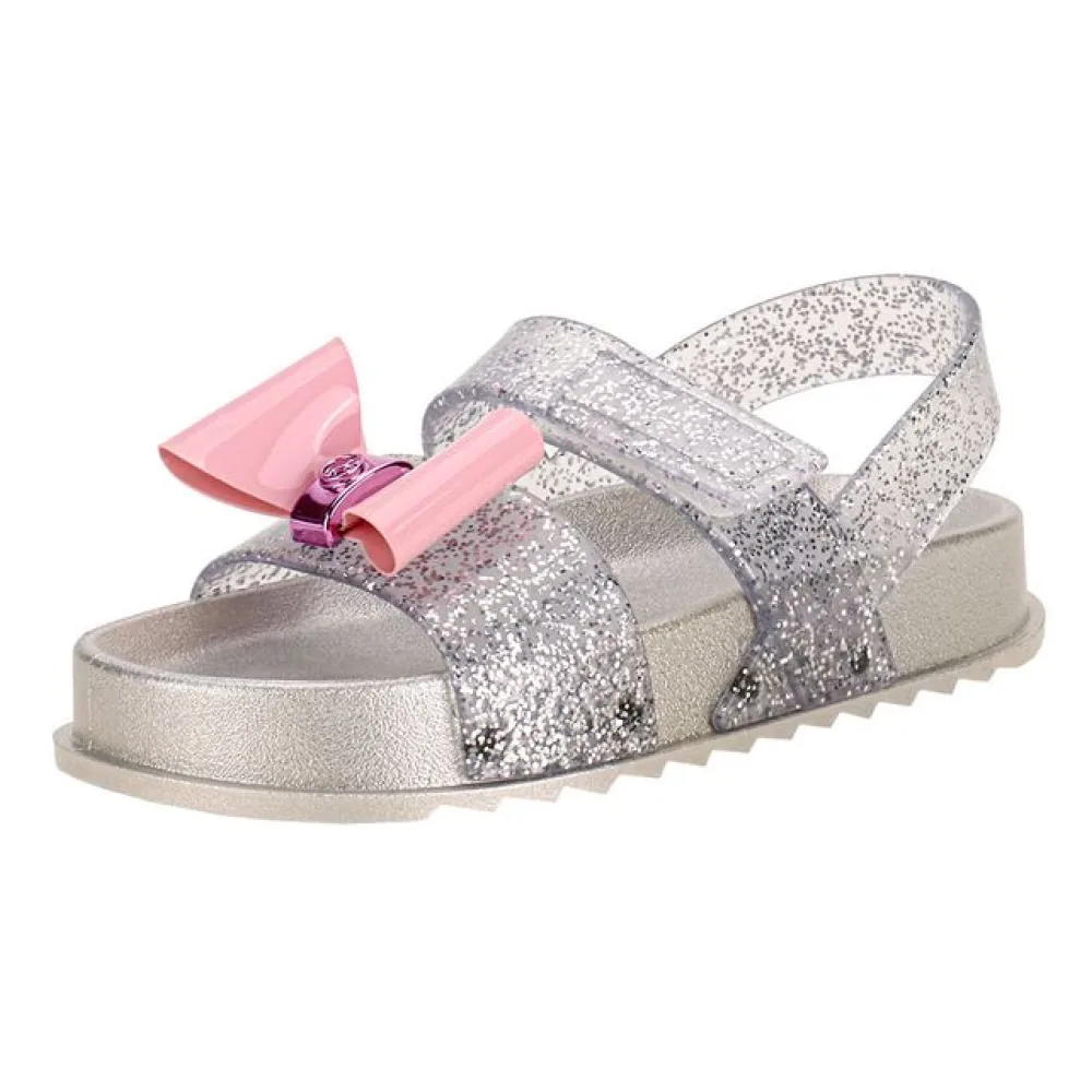 Sandália Infantil Barbie Charm Grendene Kids 23202 CINZA/ROSA 17/18