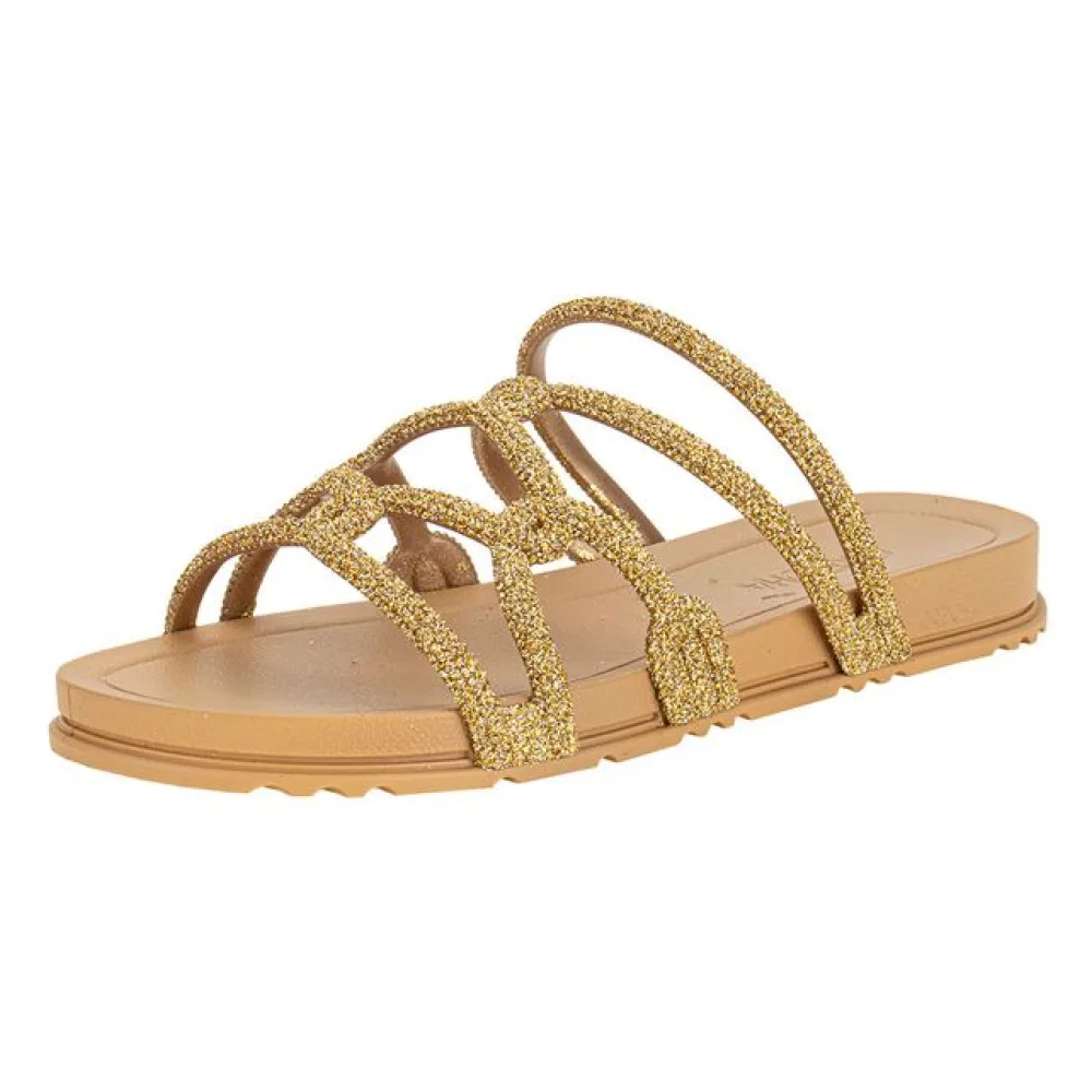 Tamanco Feminino Flat Acolher Grendha 19082 OURO 33/34
