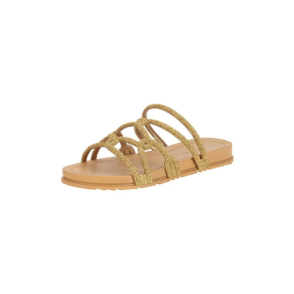 Tamanco Feminino Flat Acolher Grendha 19082 OURO 33/34