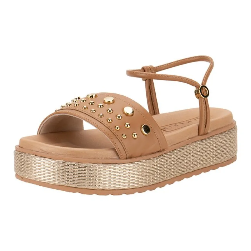 Sandália Feminina Flat Ramarim 2443209 CAMEL 34