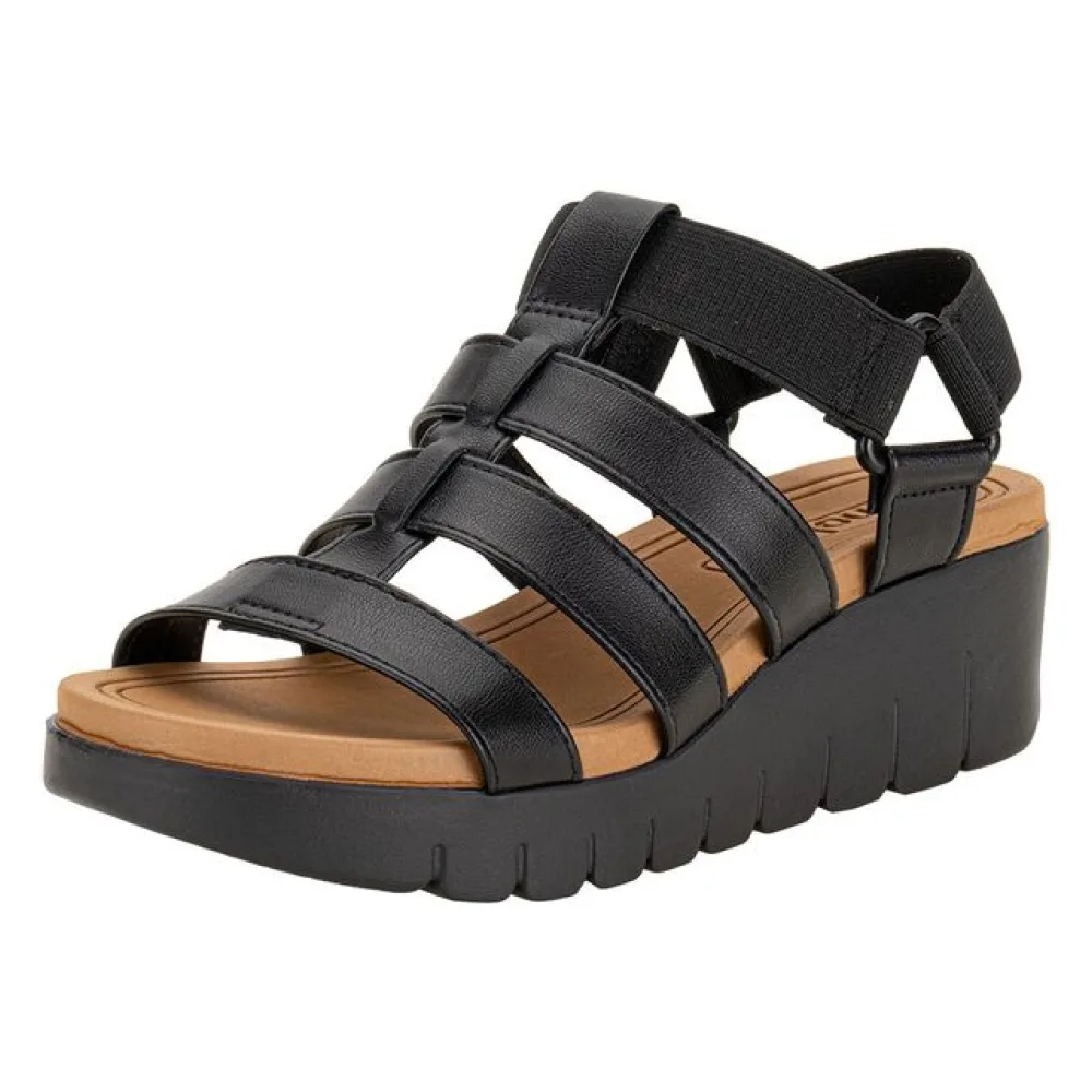 Sandália Feminina Anabela Moleca 5536103 PRETO 36