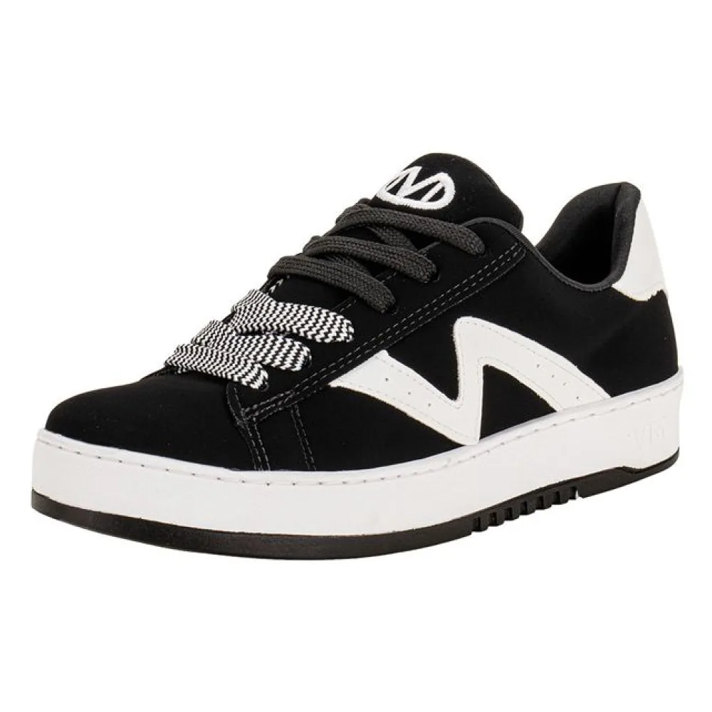 Tênis Feminino Casual Via Marte 069007 PRETO/BRANCO 34