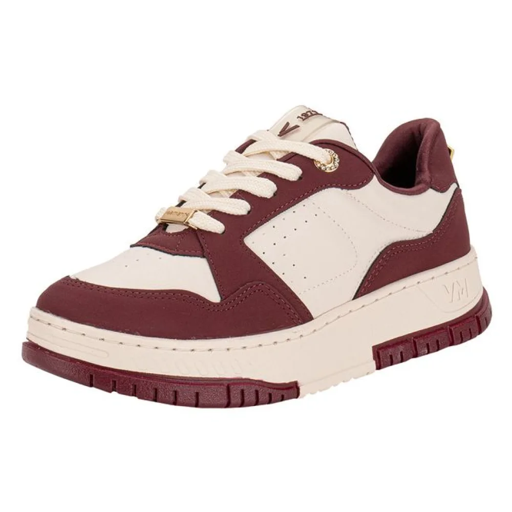Tênis Feminino Casual Via Marte 219002 BEGE/VERMELHO 34