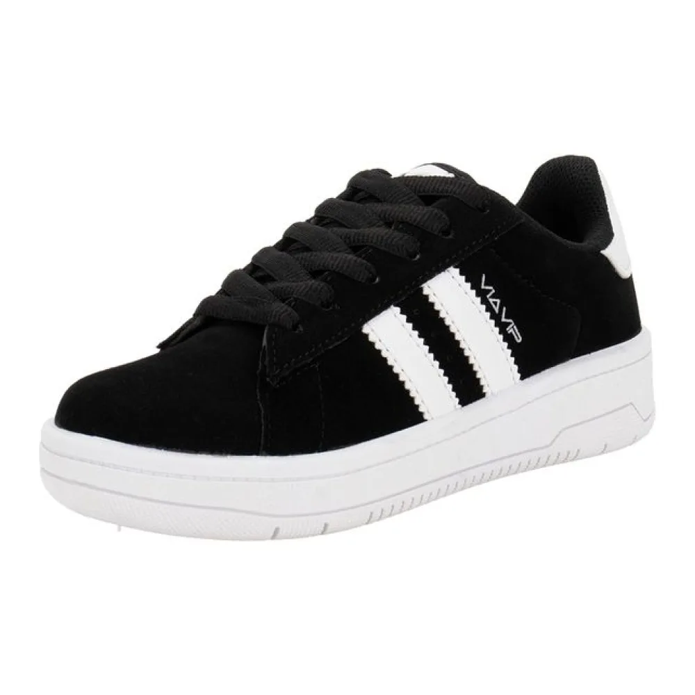 Tênis Infantil Feminino Via Vip VV4511 PRETO/BRANCO 28
