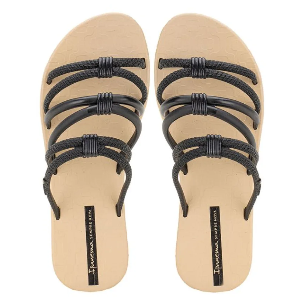 Chinelo Feminino Slide Diversa Ipanema 27237 PRETO/BEGE 35