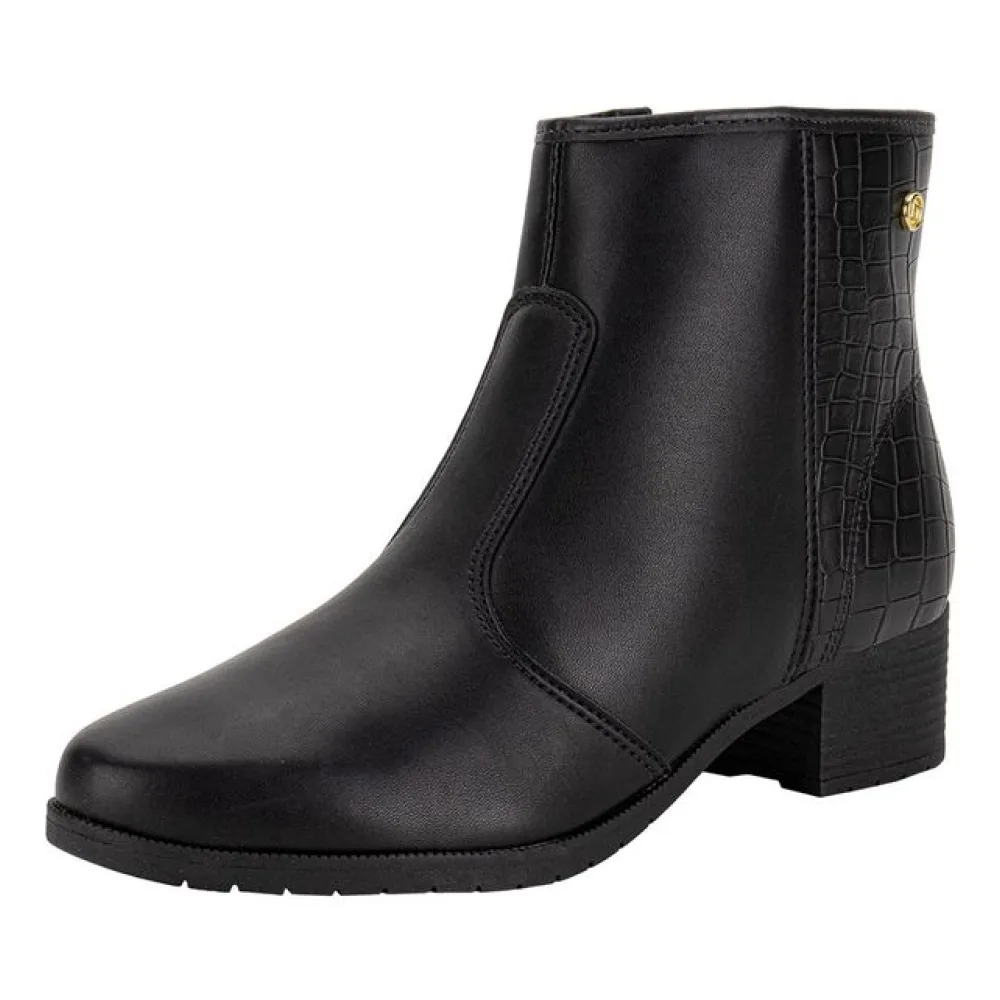 Bota Feminina Cano Baixo Moleca 5346100 PRETO 34