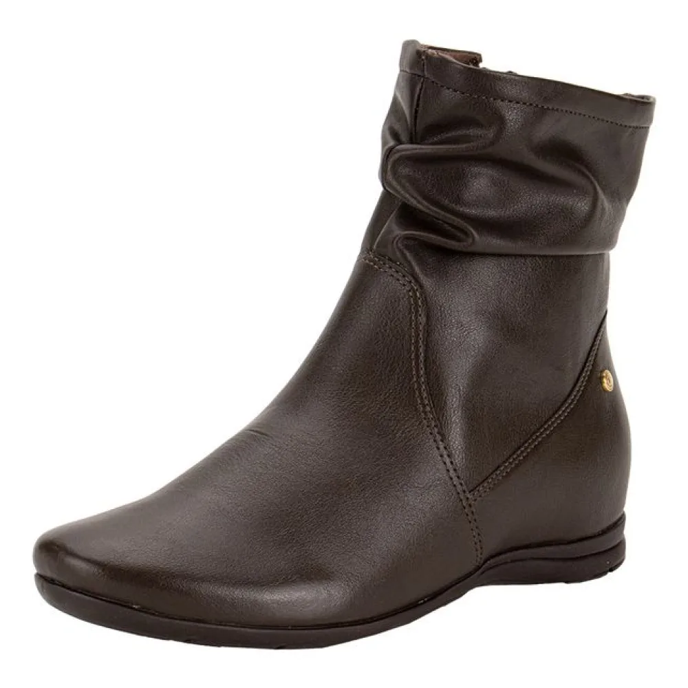 Bota Feminina Cano Baixo ComfortFlex 2591302 CAFÉ 34