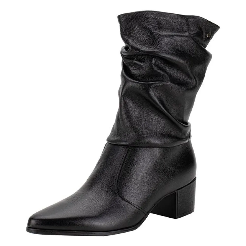 Bota Feminina Cano Médio Pegada 280901 PRETO 34