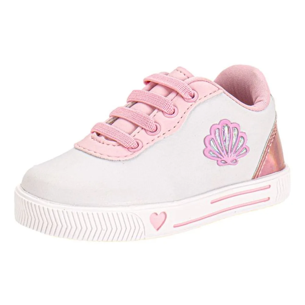 Tênis Infantil Feminino Linda Jú 202538 BRANCO/ROSA 21