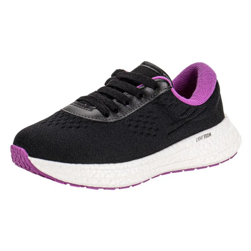 Tênis Infantil Feminino Molekinha 2580101 PRETO/LILAS 26