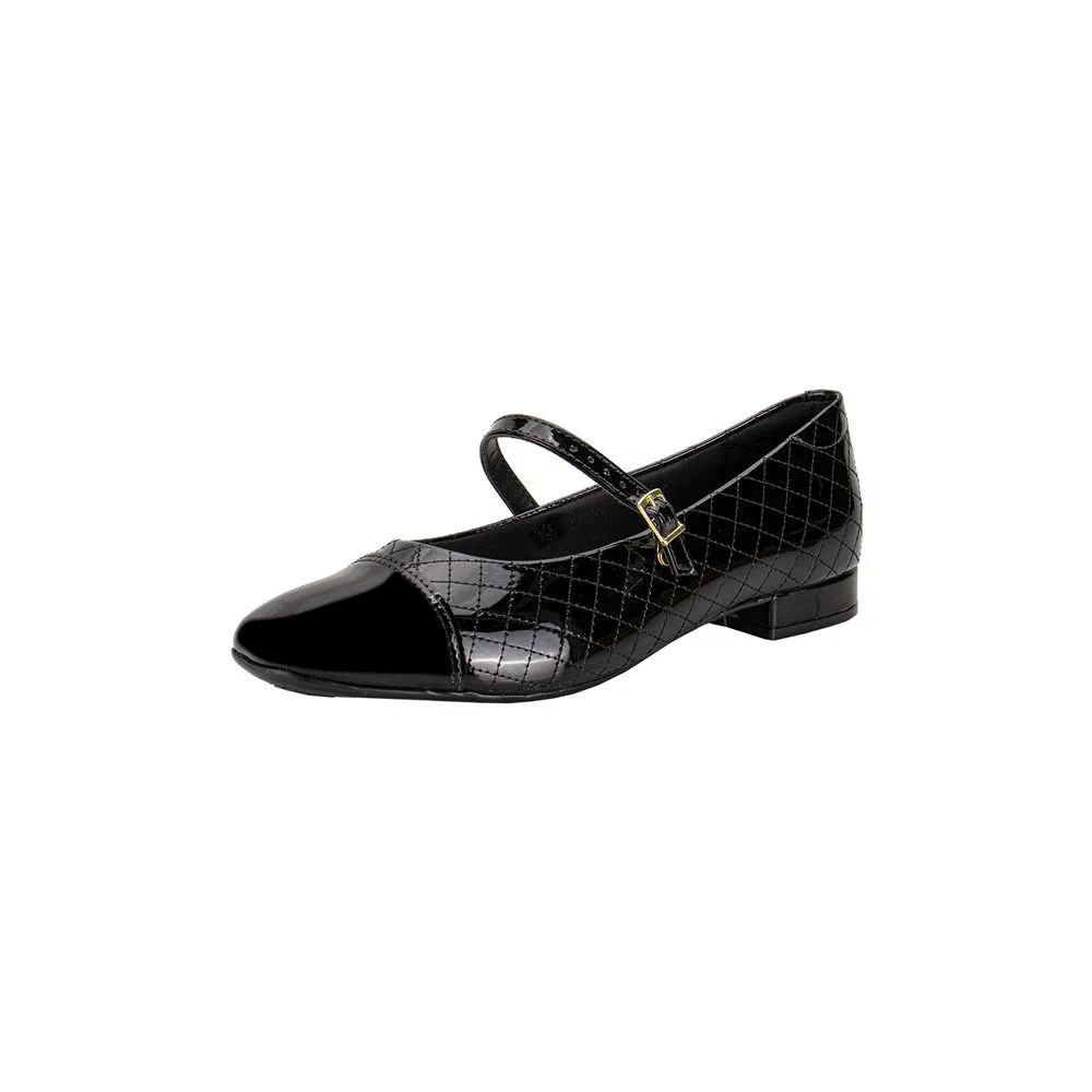 Sapato Feminino Salto Grosso Beira Rio 4318103 VERNIZ/PRETO 34