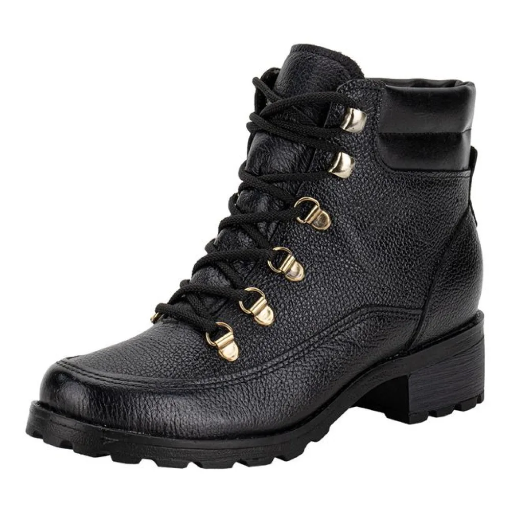 Bota Feminina Coturno Pegada 281418 PRETO 34