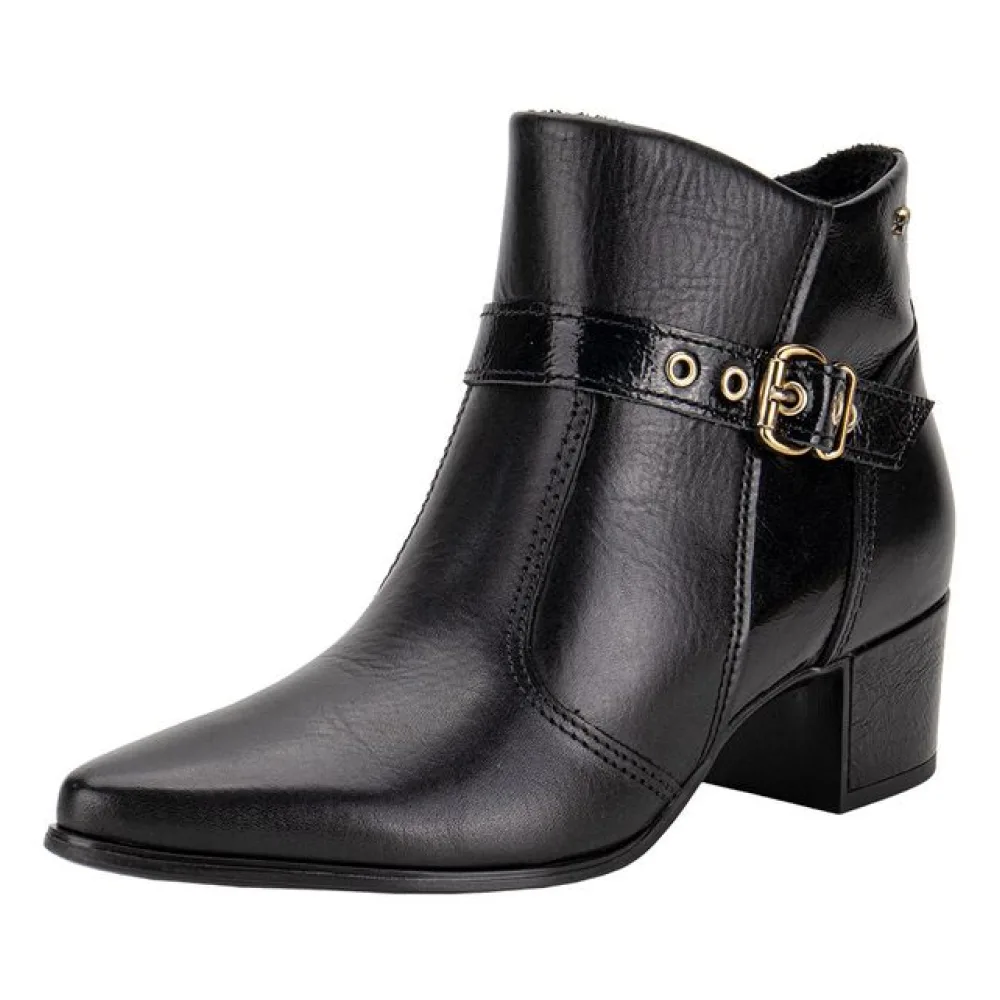Bota Feminina Cano Baixo Pegada 280902 PRETO 01 36