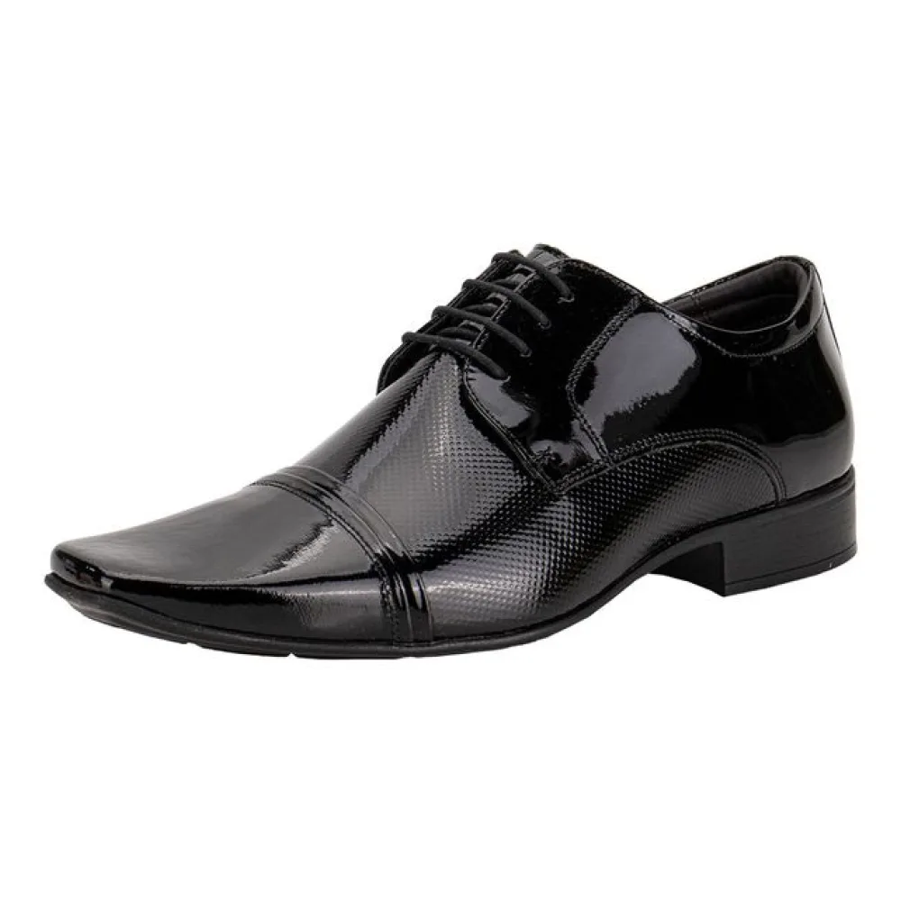 Sapato Masculino Social Air Fillipo Jota Pe 77700 VERNIZ/PRETO 37