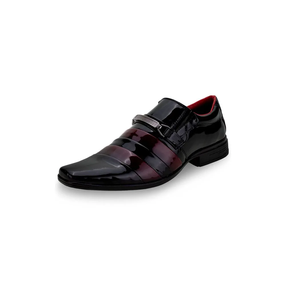 Sapato Masculino Social Bkarellus - 7007 PRETO/VERMELHO 37