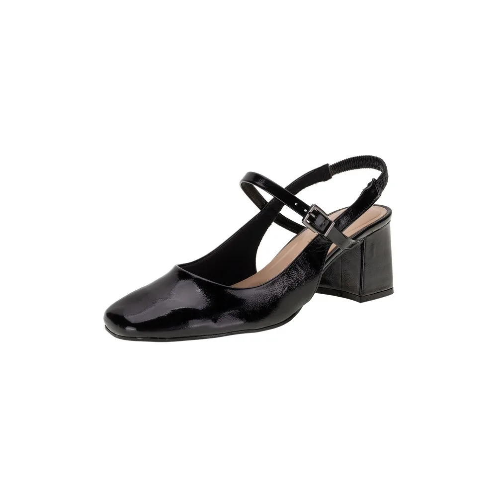 Sapato Feminino Salto Grosso Ramarim 2417131 VERNIZ/PRETO 35