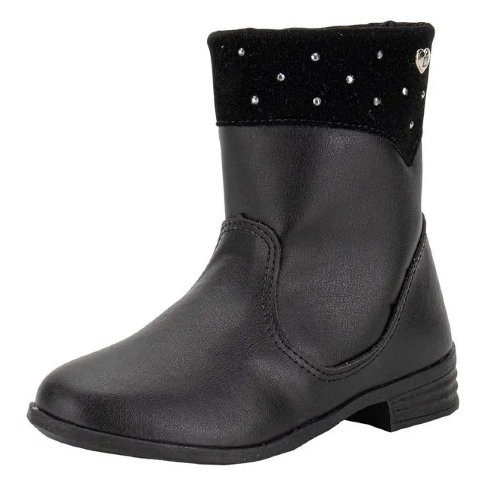 Bota Infantil Feminina Kidy 0360022 PRETO 01 22