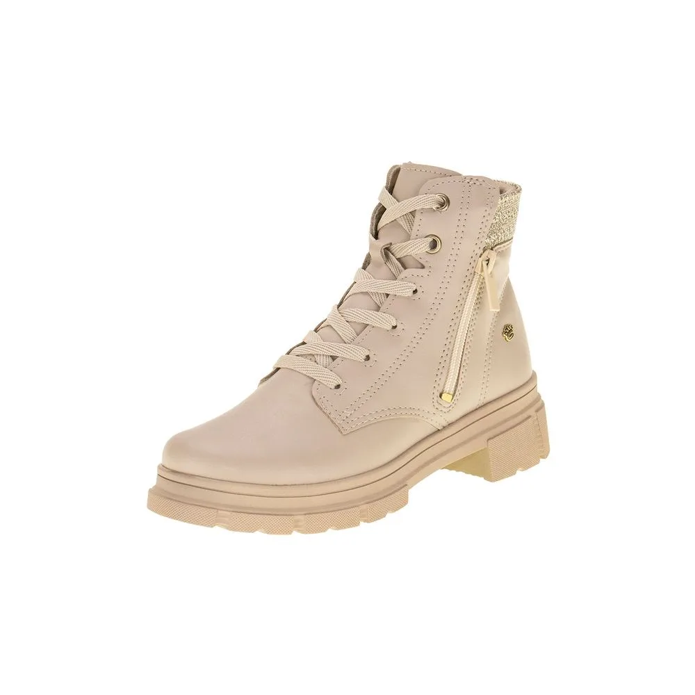 Bota Infantil Feminina Coturno Pink Cats V4281 MARFIM 28