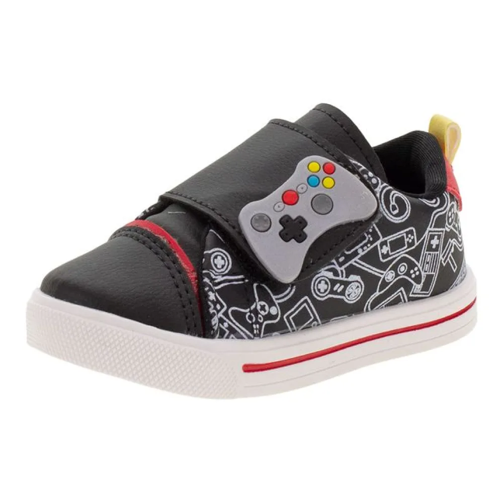 Tênis Infantil Masculino Lindo Jú - 15522 PRETO/CINZA 21