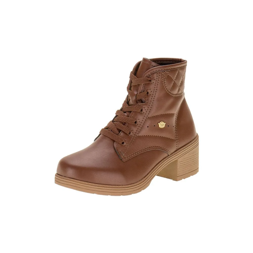 Bota Infantil Feminina Coturno Pink Cats V4101 CASTANHO 28