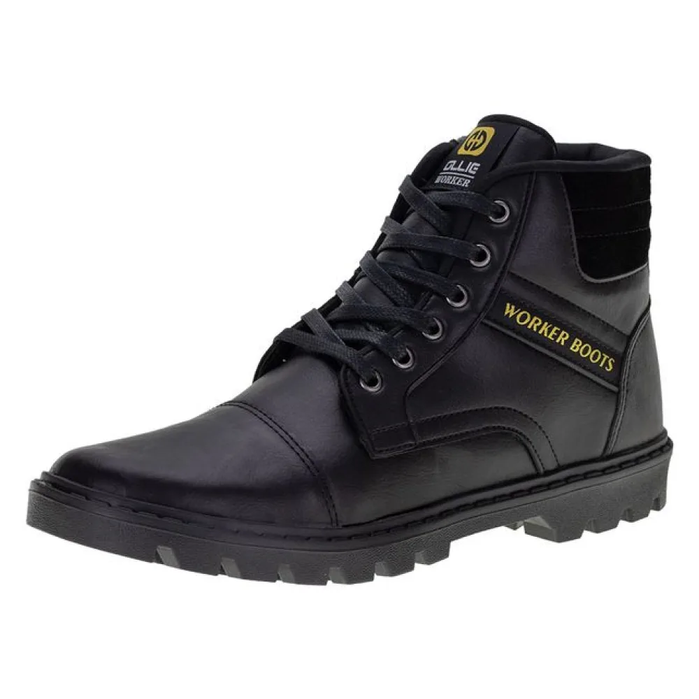 Bota Masculina Coturno Worker Ollie - 413 PRETO 37