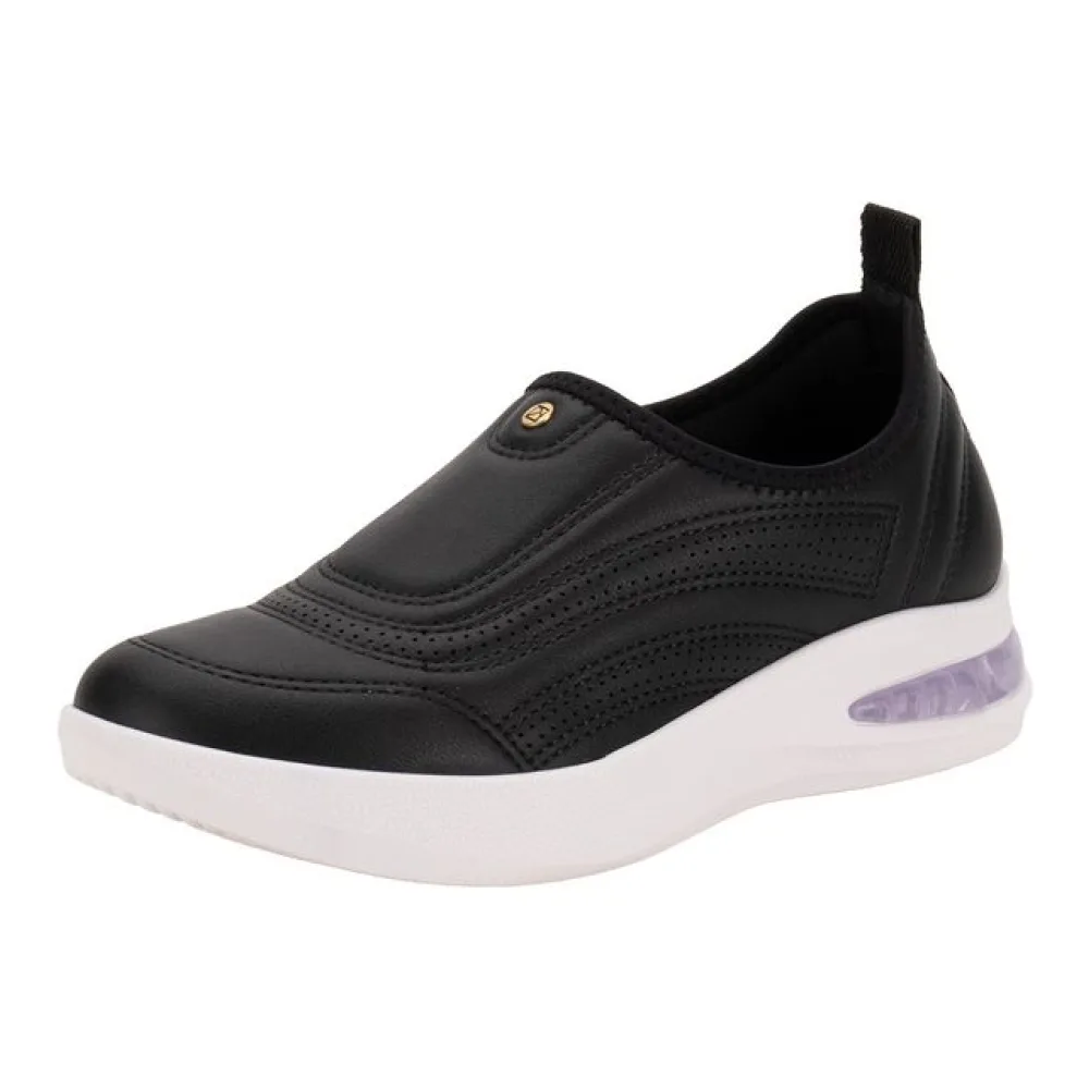 Tênis Feminino Slip On SoftStep Piccadilly 940002 PRETO 34