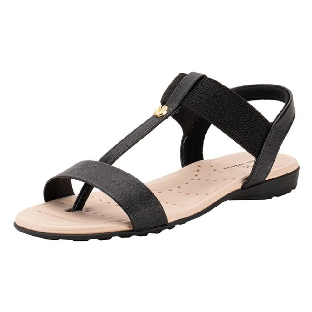 Sandália Feminina Flat Modare 7053163 PRETO 01 35