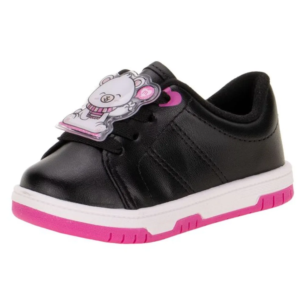 Tênis Infantil Baby Molekinha - 2728102 PRETO/ROSA 17
