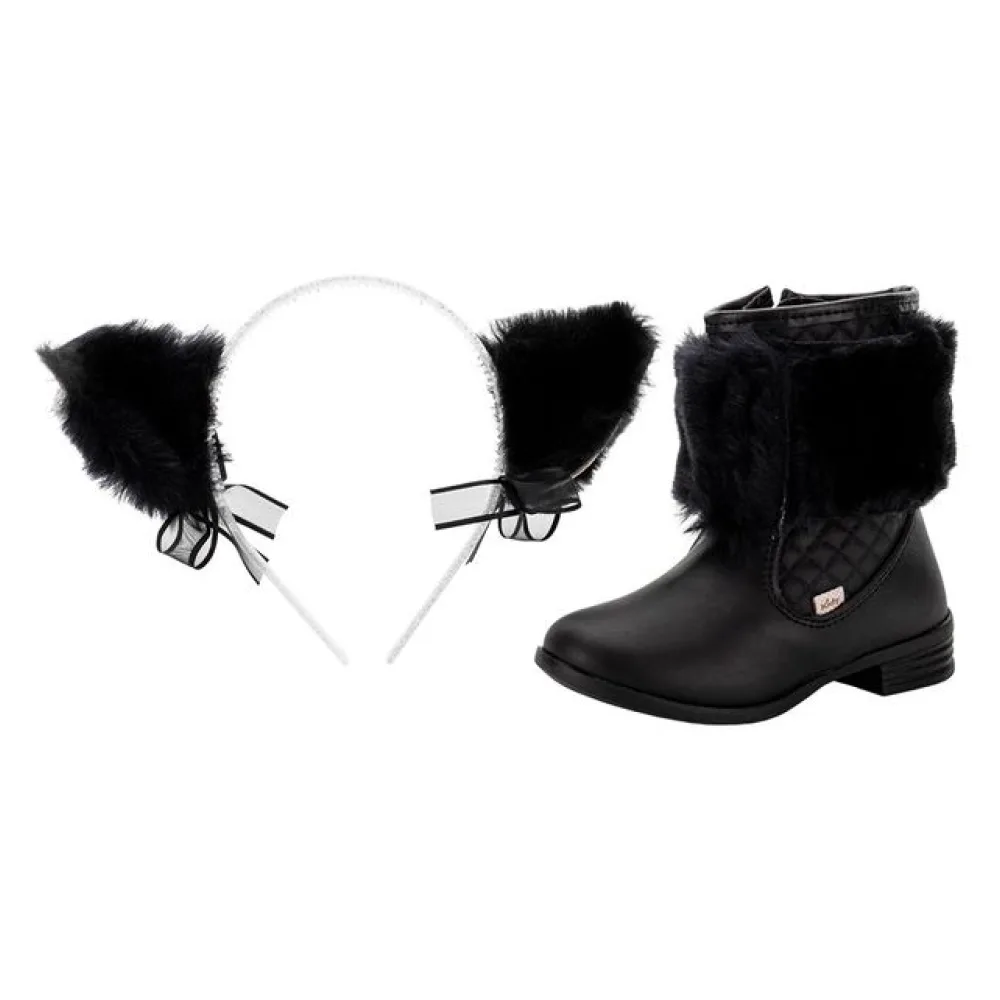 Bota Infantil Feminina Kidy 0360022 PRETO 22