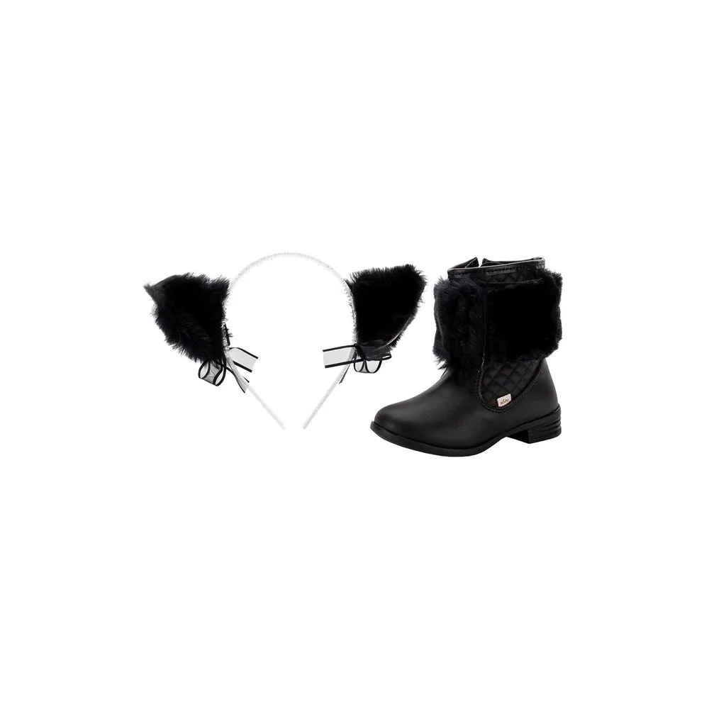 Bota Infantil Feminina Kidy 0360022 PRETO 22