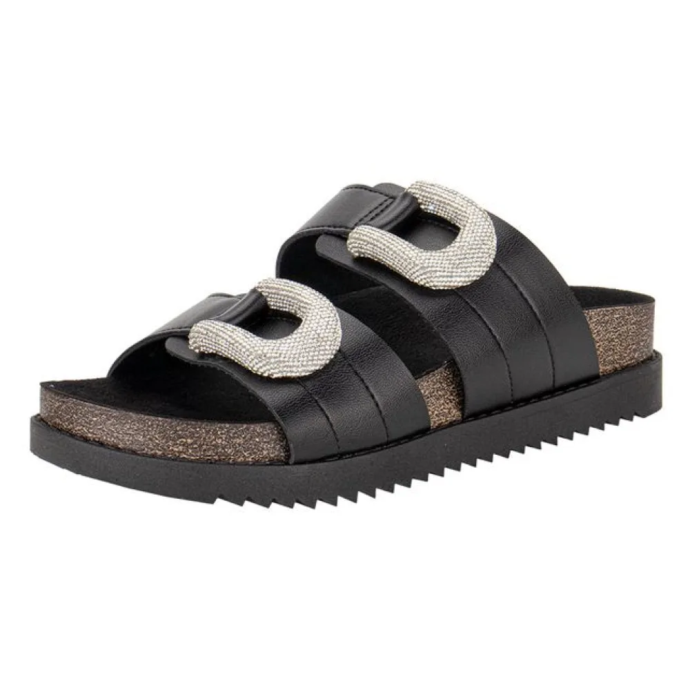 Sandália Feminina Conforto Moleca 5500107 PRETO 34