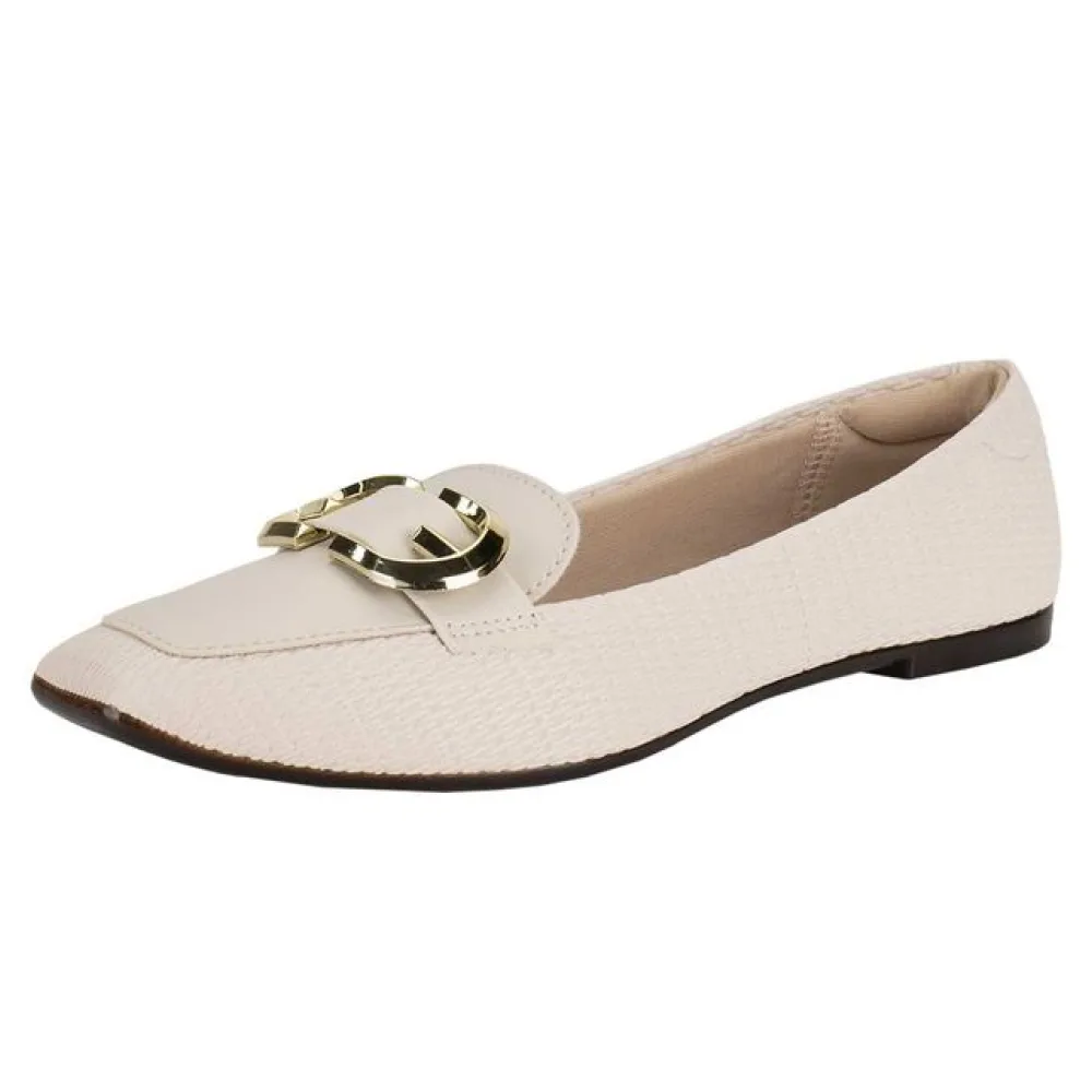 Sapatilha Feminina Flat Moleca 5735237 MARFIM 34