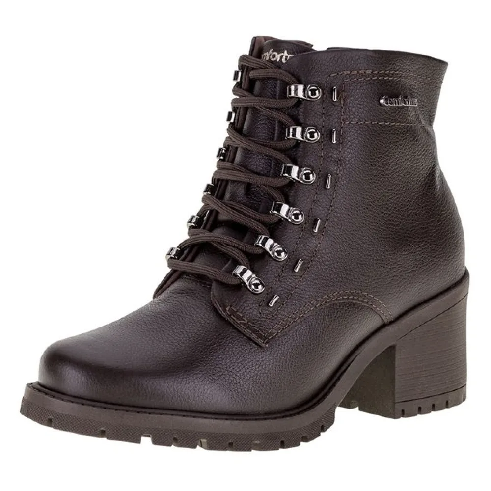 Bota Feminina Coturno Comfortflex - 2377302 CAFÉ 01 34