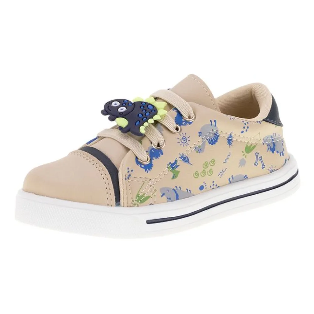 Tênis Infantil Masculino Lindo Jú - 15522 BEGE/AZUL 01 21