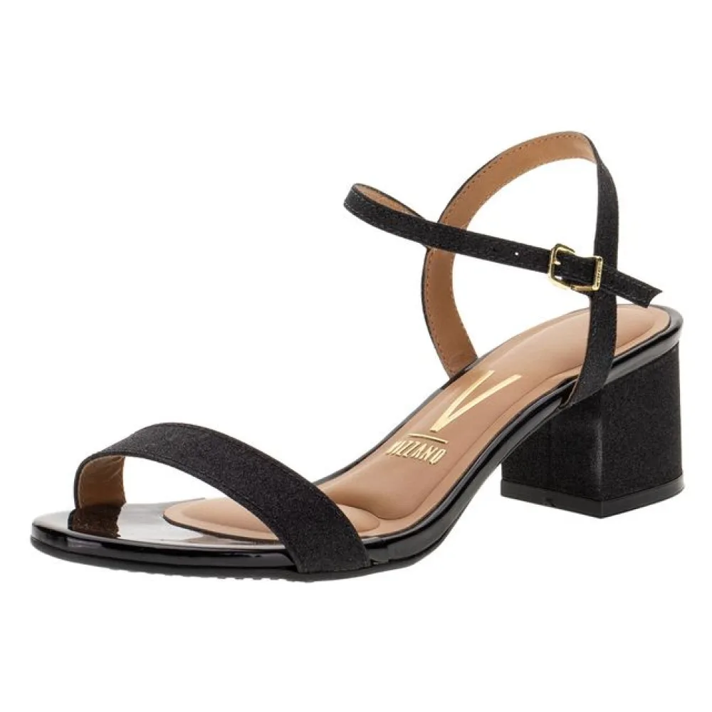 Sandália Feminina Salto Baixo Vizzano - 6291900 PRETO 35