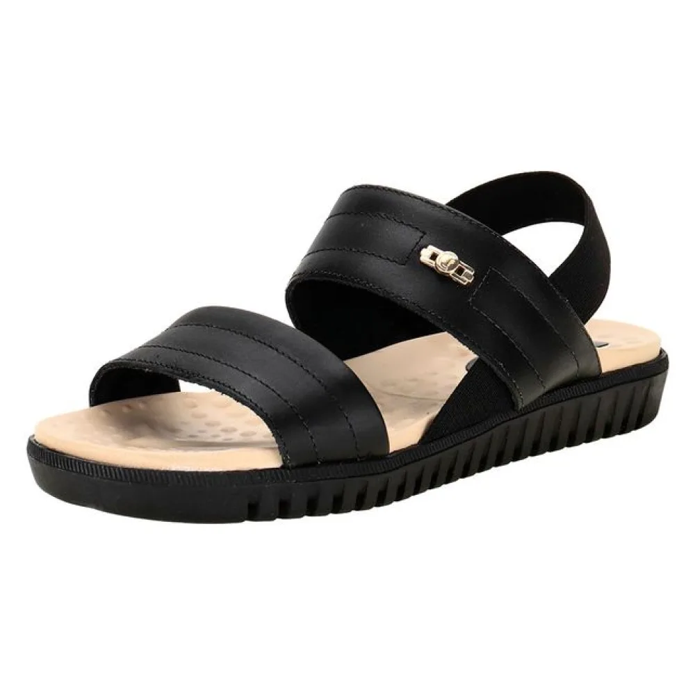 Sandália Feminina flat ComfortFlex 2445303 PRETO 34