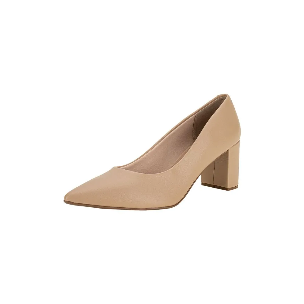 Sapato Feminino Salto Grosso Beira Rio 4241200 BEGE 01 38
