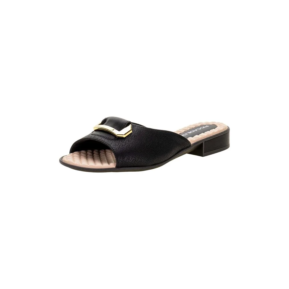 Tamanco Feminino Salto Grosso Piccadilly - 590024 PRETO 34
