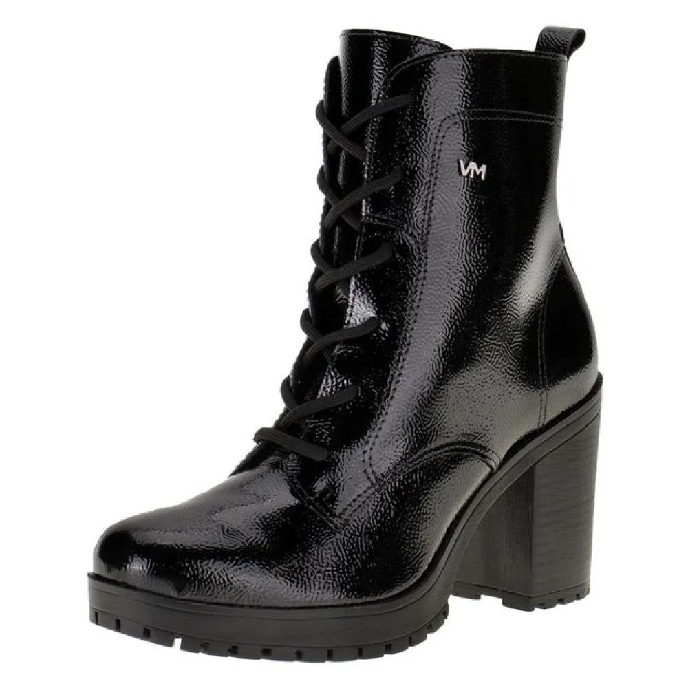 Bota Feminina Coturno Via Marte - 231610 VERNIZ/PRETO 34