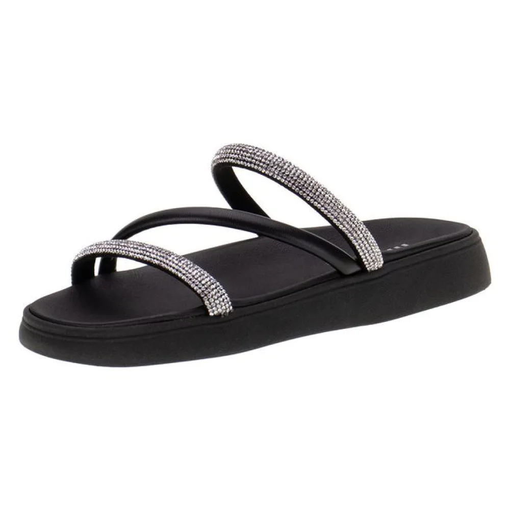 Sandália Feminina Flat Moleca - 5469121 PRETO 34